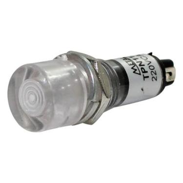 Imagem de Sinaleiro Redondo 11mm 220VCA Branco Metaltex, Branco