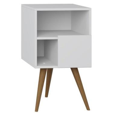 Imagem de Modulo Retro Mesa de cabeceira com Porta 1008, Be Life, Branco Tx, 400X710X350 mm