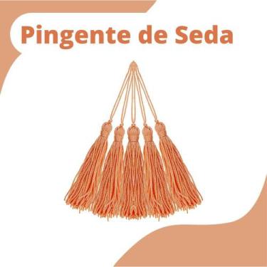 Imagem de Pingente De Seda Tassel - Franja - Salmão Escuro - Com 50 Unidades - N