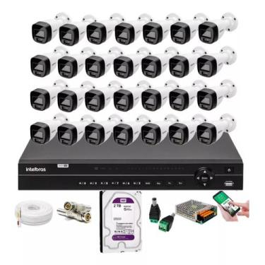 Imagem de Kit 28 Cam Full Color Intelbras Dvr 32c Intelbras, 2t Purple