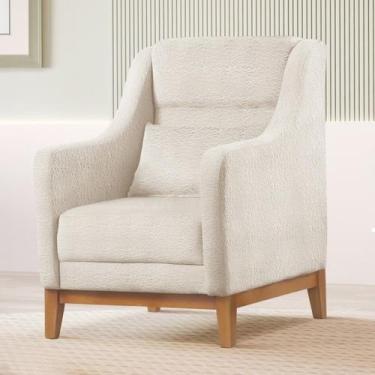 Imagem de Poltrona Encosto Alto Bouclé Áquila - Zurc Decor