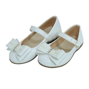 Imagem de Sapatilha Infantil Menina Sapato Boneca  Confortável Brilho Laço Stras
