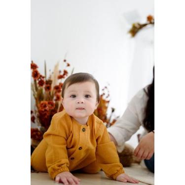 Imagem de Macacão Nuance Mostarda - CRIA, 3 ANOS