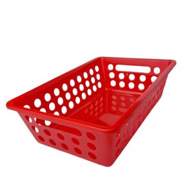 Imagem de CESTO MULTIUSO VERMELHO 19x8x29CM CESTINHO CESTINHA VAZADA CT-02 - SOL