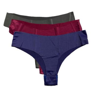 Imagem de Kit 3 Calcinhas Fio Dental Fristyle Em Microfibra Sem Costura Adulto A