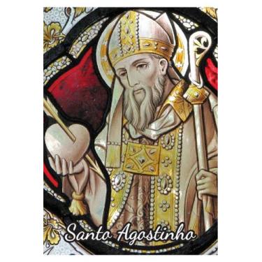 Imagem de 10.000 Santinho Santo Agostinho (oração no verso) - 7x10 cm - Santinho
