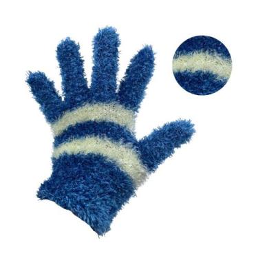 Imagem de Luva Feminina Adulto E Lã Pelinho Inverno - Importada - RPires, Azul l