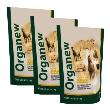 Imagem de Kit 03 Suplementação Probiótico Organew 1kg Vetnil Cães Gatos