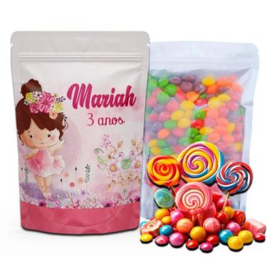 Imagem de Kit Festa Com 5 Saquinhos Em Pé 12x19cm Vários Temas - Mundo da Bina, 