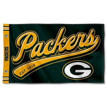 Imagem de WinCraft Bandeira premium com logotipo do Green Bay Packers