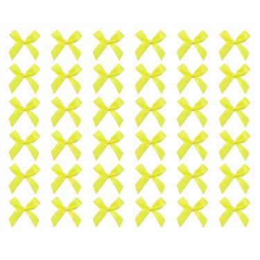 Imagem de Tupalizy Laços de fita mini laços de tecido de cetim flores para artesanato faça você mesmo, costura, scrapbook, lembrancinhas, festa de Natal, padaria, caixa de presente, embalagem, 50 x 50 x 12 mm,