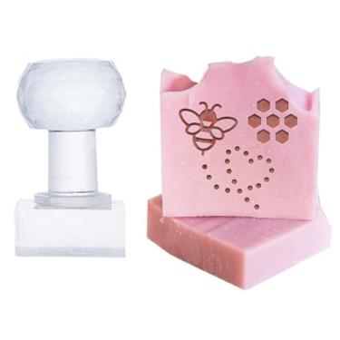 Imagem de PH PandaHall Carimbo de sabão de abelha, carimbo de gravação de sabão de colmeia carimbo de impressão de capítulo acrílico para sabonete, biscoitos, argila, cerâmica, biscoitos, projetos de fabricação