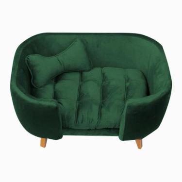 Imagem de Poltrona Cama Pet Hannah - Suede Verde - Golden Moveis