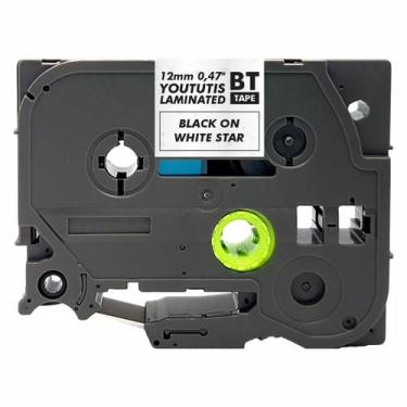 Imagem de Fita Brilhante TZ 231L1 Compatível de 12mm Branca Estelar - BYT