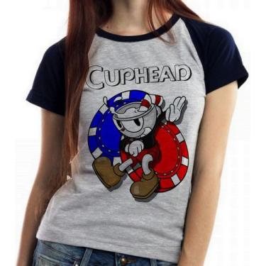 Imagem de Baby look blusa feminina ou Camiseta unissex Cuphead game - Empório Du