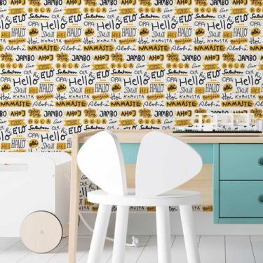 Imagem de Papel de Parede Adesivo Olá Frases N03121 Rolo 0,58X2,5M - Adesivo BR