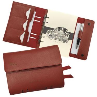 Imagem de Agenda Meu Pet 153-R Raffai Couros, Vermelho