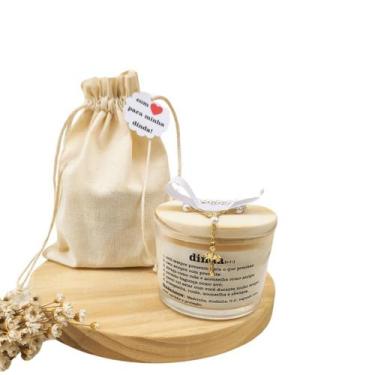 Imagem de lembrança madrinha de batismo VELA PERFUMADA 100G SAC ALG TL - Bia art