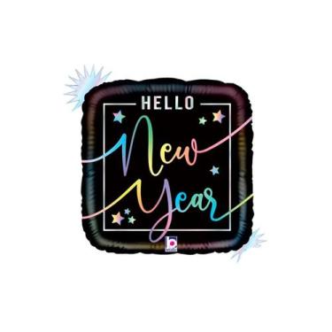 Imagem de Balão de Festa Metalizado 18" 46cm - Opal Hello New Year - 1 unidade -