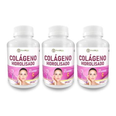 Imagem de 3x Colageno Hidrolisado Tipo I com Vitamina C 360 Capsulas 500mg - Tre