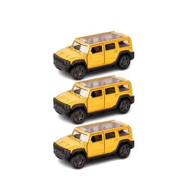 Imagem de Kit 3x Brinquedo Camionete Hammer Amarela - AP TOYS