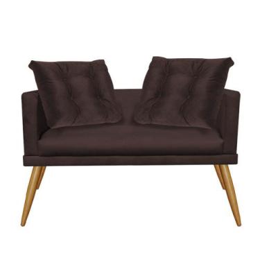 Imagem de Namoradeira Sofá Recamier Milena Confort Com Almofada Sala Recepção Es