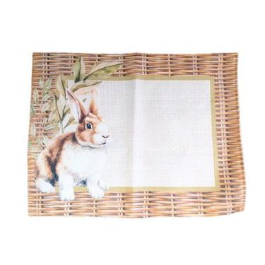 Imagem de Jogo Americano Retangular - Coelho Palha - 46x36cm - 1 unidade - Rizzo