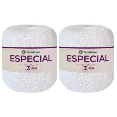 Imagem de Kit 2 Barbante EuroRoma Especial 500g 1400M Fio n 3 Crochê, 2 Unidades