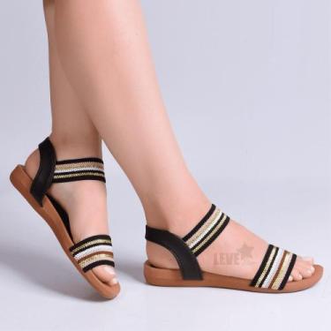 Imagem de Sandália feminina Papete Confortável Ajuste elástico Ortopédica Esporã