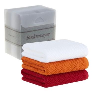 Imagem de Jogo Gourmet Pano De Copa Buddemeyer Branco/Laranja/Vermelho