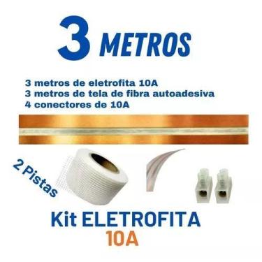 Imagem de Kit Fita Elétrica 2 Pistas - 3 Metros. Eletrofita 10amp