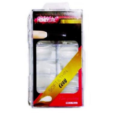 Imagem de 100 Moldes Tips Reutilizável Unha Porcelana Acrigel Modelo F1 - Love Y