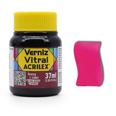 Imagem de Verniz Vitral Acrilex 37ml, 509 - VERMELHO CARMIM
