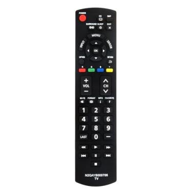 Imagem de Controle remoto de substituição N2QAYB000706 compatível com Panasonic Viera TV TCL32X5X TC-L24X5 TCL24X5 TC-L32X5 TCL32X5 TC-P42X52 TCP42X52 TC-P50U50 TC-P50U50 TC-P50U50 TC-P50U50 C-P42X 5 TC-P50X5
