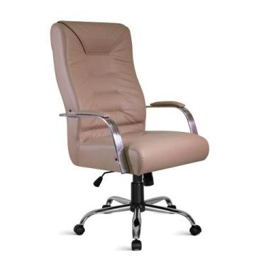 Imagem de Cadeira Presidente Pompéia Giratória Relax CR C/br Bege - Flex Cadeira