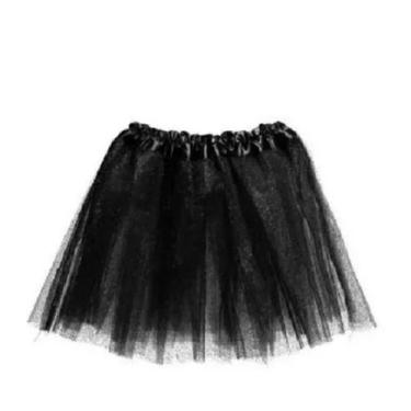 Imagem de Fantasia Saia De Tule Preta 35cm Festas Eventos - CM Presentes e Fanta