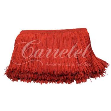 Imagem de Franja de seda 20 cm/larg vermelho metro - BECEL