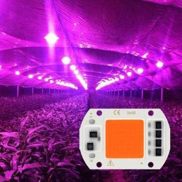 Imagem de Chip LED COB 50W Full Spectrum Cultivo Grow Planta Aquário 220V - LED 