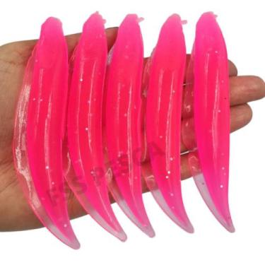 Imagem de Kit 5 Tuviras 11cm Rosa Dourado Robalo Pintado Tucunaré - ISCA BR