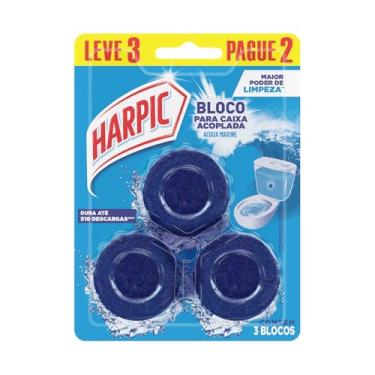 Imagem de Harpic Bloco Sanitário para Caixa Acoplada Marine 3 unidades