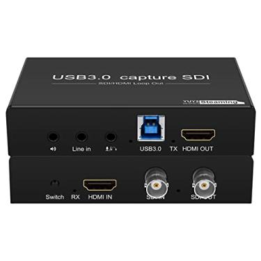 Imagem de Placa de captura HDMI SDI para USB USB3.0 1080P60fps SDI para HDMI conversor SDI saída e mixagem de áudio, SDI2HDMI, placa de captura de vídeo de jogo SDI
