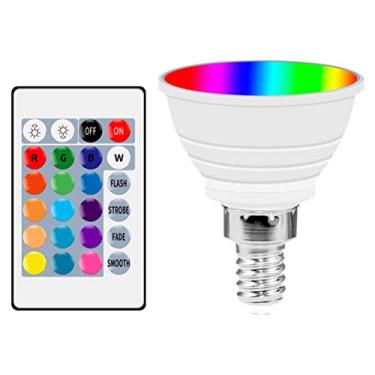 Imagem de Lâmpada LED Cup Com Mudança de Cor RGB, 16 Cores, 3 Níveis de Brilho, Modos Flash e Smooth, Sincronização, Ultrahigh 85CRI, Brilho Equivalente a 40 W, Lâmpada Inteligente E14,