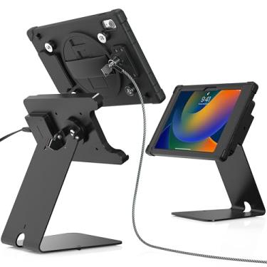 Imagem de Suporte para quiosque de mesa CTA para iPad 10ª geração com capa de carregamento sem fio - Material de aço durável - Função de liberação rápida com placa magnetizada para iPad 10ª geração de 10