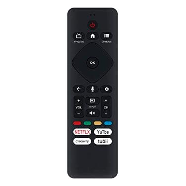 Imagem de Controle remoto de voz de substituição URMT26CND002 compatível com Philips 4K Ultra HD Smart LED TV 43PUL7672/F7 65PUL7552/F7 50PUL7552/F7 75PUL7552/F7 43PUL7652/F7 55PUL7552/F7 55PUL7552/F7