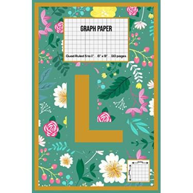 Imagem de L: Cute initial Monogram Letter L | Graph Paper | Quad Ruled Notebook | Initial alphabetical Journal for Writing And Notes | 9 in. x 6 in | Soft Cover | Matte Finish