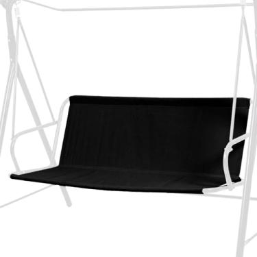 Imagem de Substituição da capa de assento para varanda e pátio, Oxford 600D espesso à prova d'água, proteção de almofada, capas ao ar livre para banco, assentos balanços 3 assentos de lona de jardim e quintal