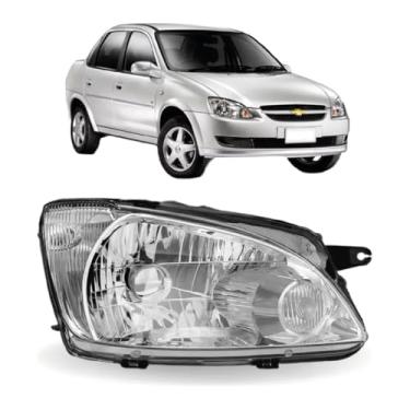 Imagem de Farol Corsa Classic 2011 ate 2016 Cromado Lado Direito