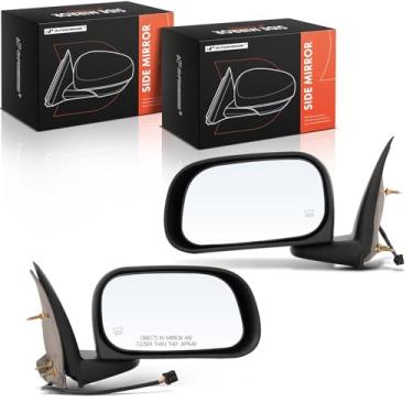 Imagem de A-Premium Par (2) espelhos retrovisores elétricos do lado do motorista e do passageiro - compatível com Dodge 2004-2009 Durango - Retrovisor retrovisor externo preto dobrável manual aquecido