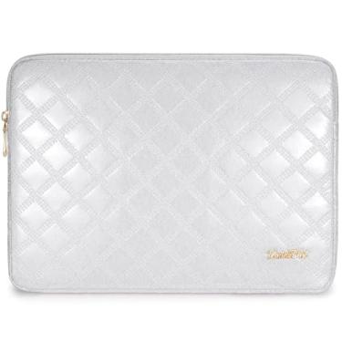 Imagem de Vinterfint Capa para laptop de 14 polegadas para MacBook Pro M4 M3 M2 de 14 polegadas, Surface Laptop Studio 2, ThinkPad E14 Gen 6, IdeaPad 3i, XPS 14, Inspiron 14, Yoga Pro 7 Gen 9, Silver Sparkling