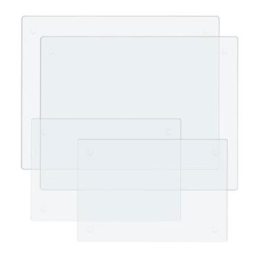 Imagem de Phore Tábua de corte de vidro temperado para balcão de cozinha, tábua de corte transparente para bancada, lavável na lava-louças, resistente a arranhões, resistente ao calor, resistente a quebras,